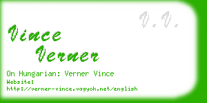 vince verner business card